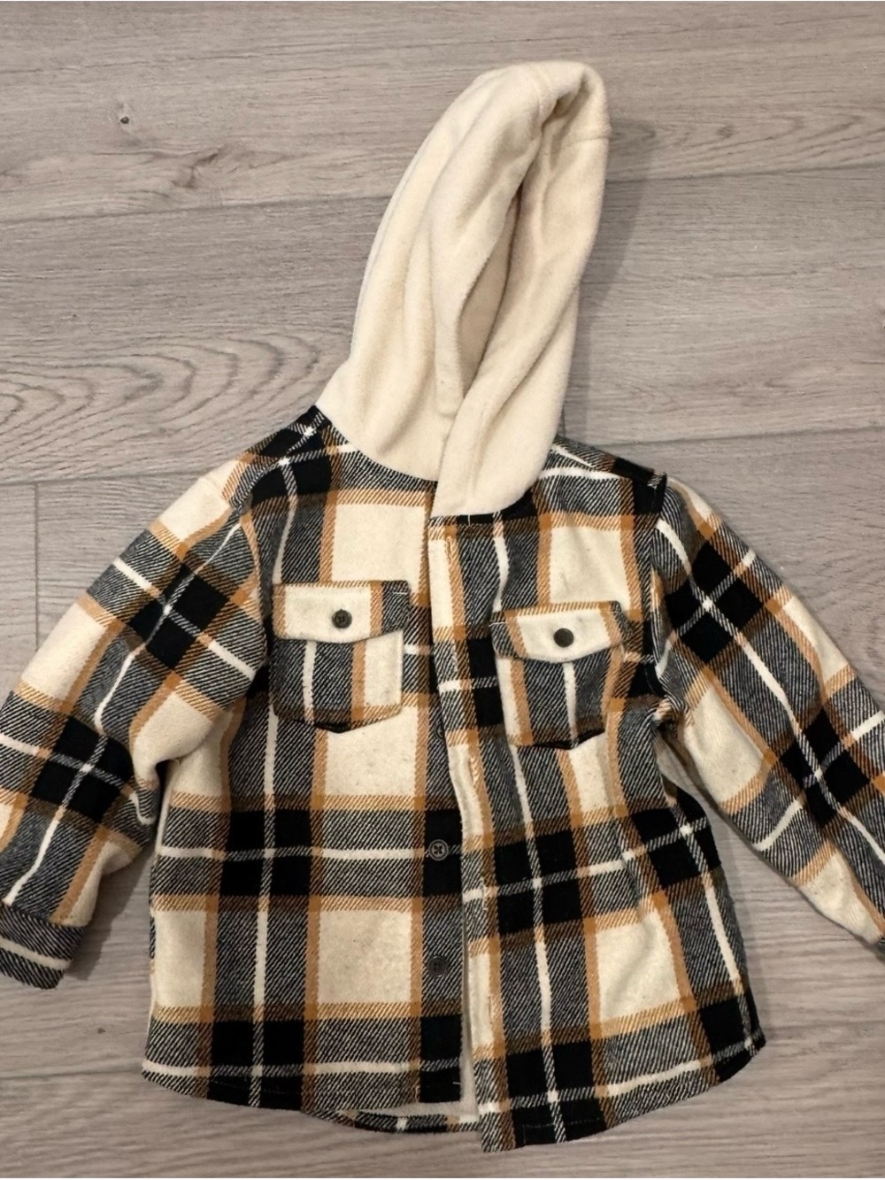Cat & Jack Cream Sherpa-Lined Hoodie